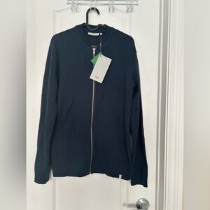 Minimum Men's Dark Blue Zip-Up Sweater
